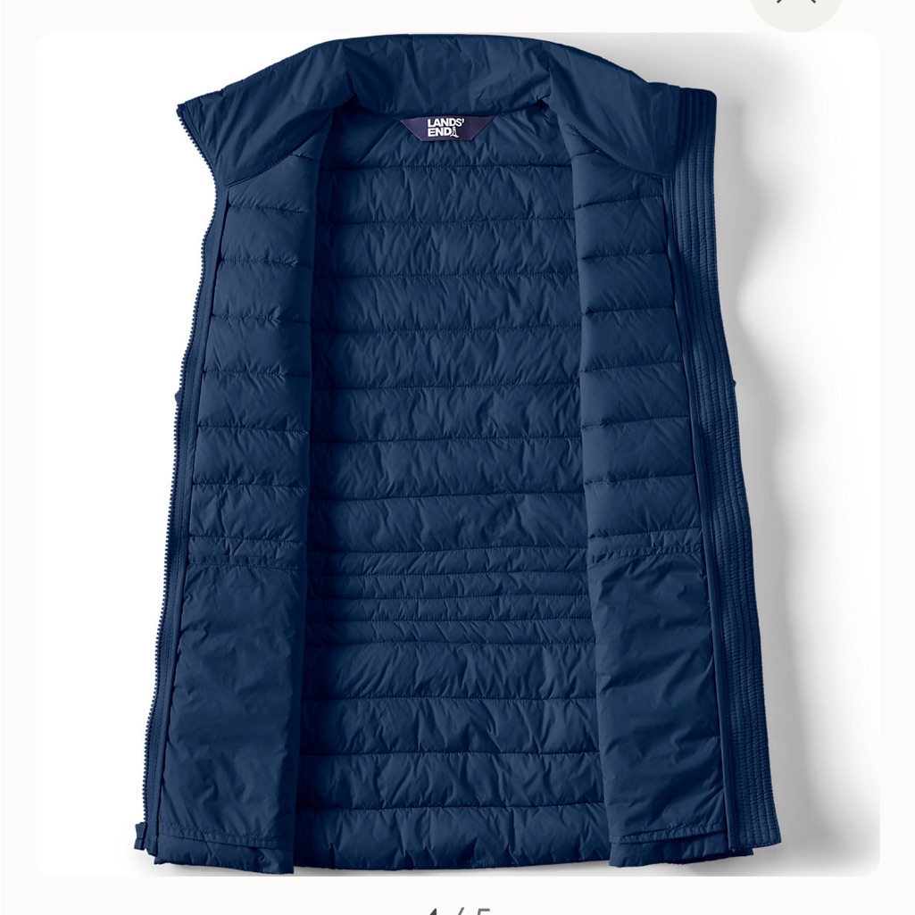 Lands' End New Tags Small & 1x Women's Navy Down Puffer Vest